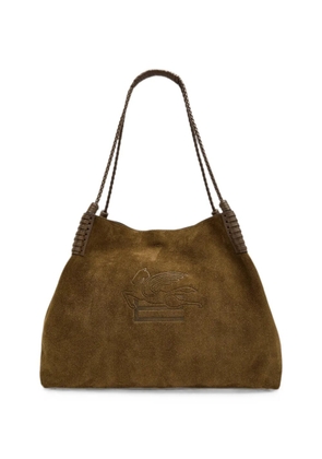 ETRO large Libra braided tote bag - Brown