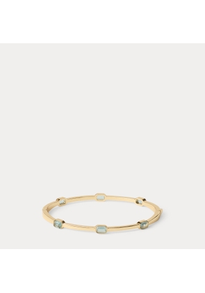 Gold-Plated Stone Hinge Bangle