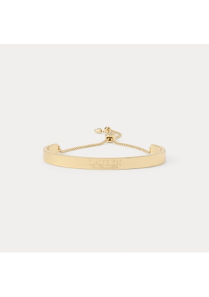 Gold-Plated Logo Slider Bracelet