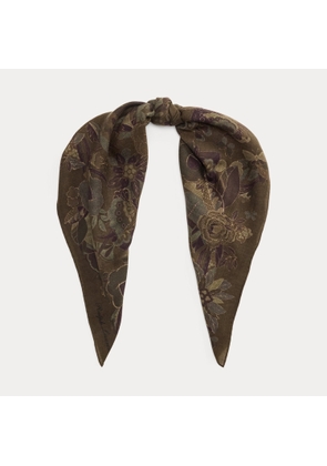 Floral Cashmere Square Scarf