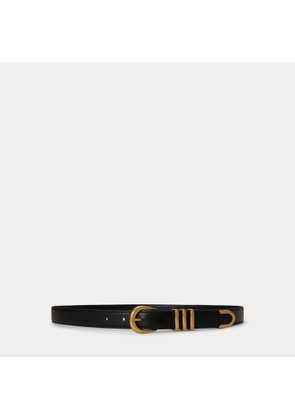 Metal-Keeper Leather Skinny Belt
