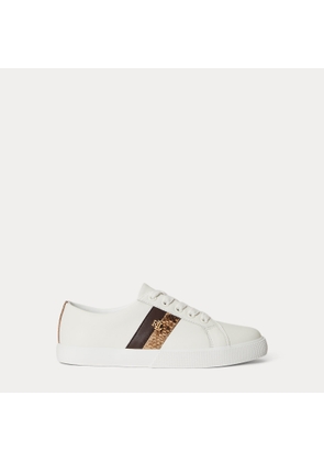 Janson II Embossed-Trim Leather Trainer