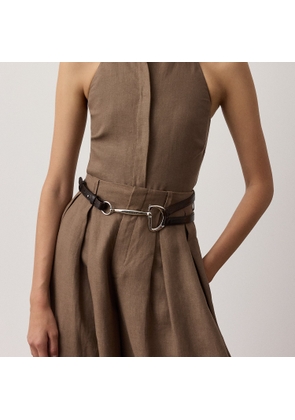 Distressed Equestrian Skinny Belt