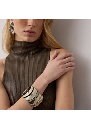 Antiqued Overlapping Disc Cuff
