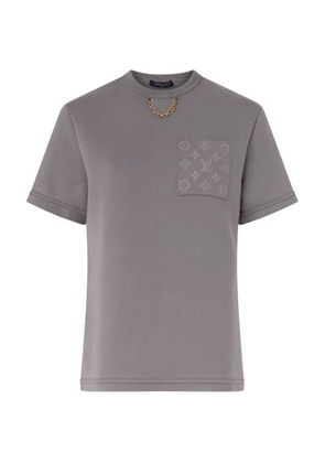 Monogram Accent Knit T-Shirt