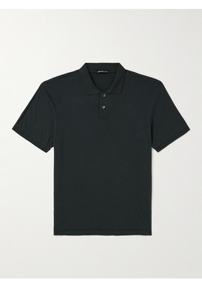 James Perse - Luxe Lotus Cotton-Jersey Polo Shirt - Men - Blue - 0