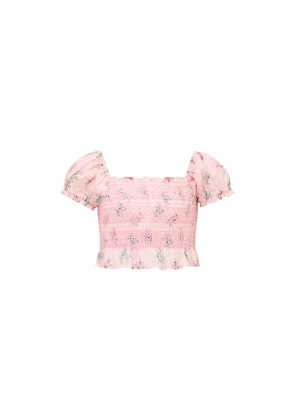 LoveShackFancy Kids Fabielle Top in Pink. Size 3. Also in 6, 2, 4, 5.