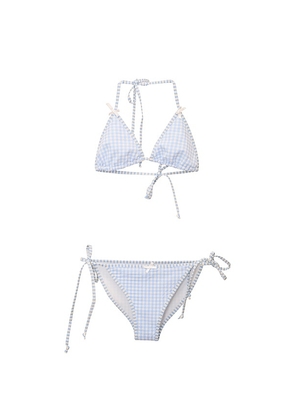 LoveShackFancy Tween Dannie Bikini in Blue. Size L. Also in S, XL/1X, XXL/2X.