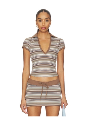 Tiger Mist Kaydin Top in Brown. Size L. Also in S, XXS, XS, M.