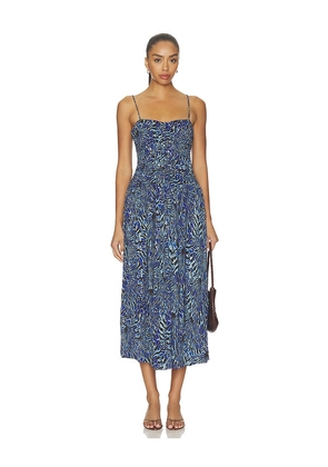 Ulla Johnson Arda Sleeveless Jersey Dress in Blue. Size L. Also in XS, S, M, XL.