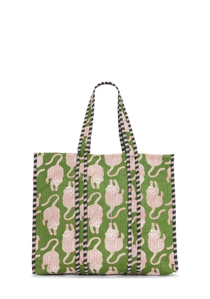 Verve Culture Feline Tote in Green.