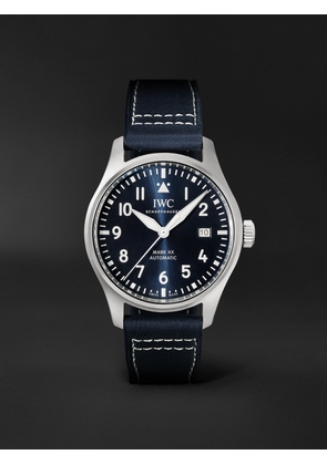 IWC Schaffhausen - Pilot's Mark XX Automatic 40mm Stainless Steel and Leather Watch, Ref. No. IW328203 - Men - Blue