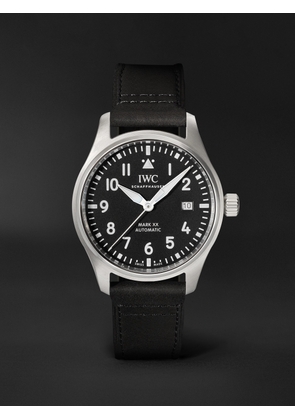IWC Schaffhausen - Pilot's Mark XX Automatic 40mm Stainless Steel and Leather Watch, Ref. No. IW328201 - Men - Black