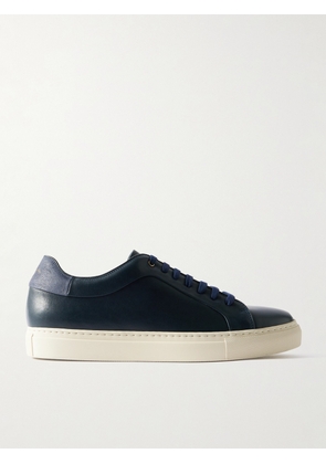 Paul Smith - Basso Suede-Trimmed Leather Sneakers - Men - Blue - UK 7