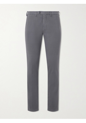 Canali - Cotton-Blend Twill Trousers - Men - Gray - IT 46