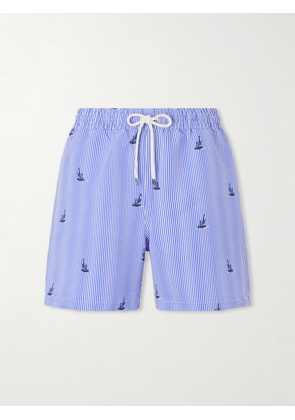 Polo Ralph Lauren - Striped Straight-Leg Mid-Length Recycled-Seersucker Swim Shorts - Men - Blue - XS