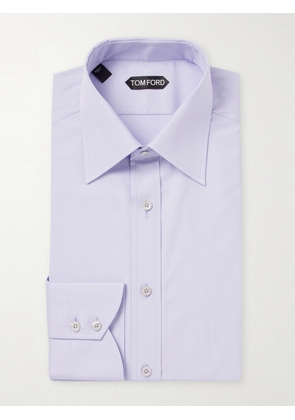 TOM FORD - Cotton-Poplin Shirt - Men - Blue - EU 39