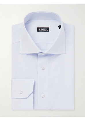 Zegna - Trofeo Cotton-Poplin Shirt - Men - Blue - EU 38