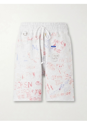 Paly Hollywood - Joshua Tree Printed Cotton-Jersey Shorts - Men - Gray - S