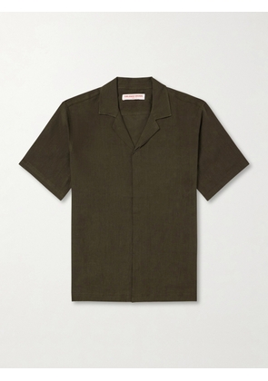 Orlebar Brown - Maitan II Camp-Collar Linen Shirt - Men - Green - S