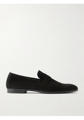 TOM FORD - Sean Suede Penny Loafers - Men - Black - EU 41