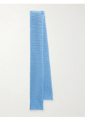 TOM FORD - 7.5cm Knitted Silk Tie - Men - Blue