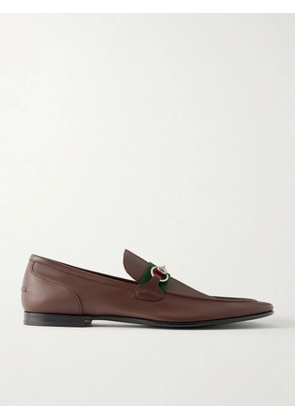 Gucci - Horsebit-Embellished Leather Loafers - Men - Brown - UK 8