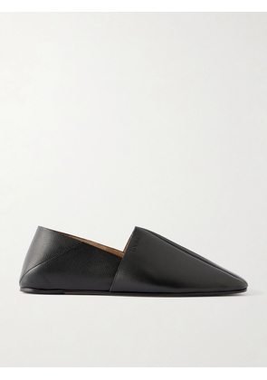 LOEWE - Origami Leather Slippers - Men - Black - EU 41