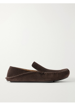 LOEWE - Rambla Suede Driving Loafers - Men - Brown - EU 40
