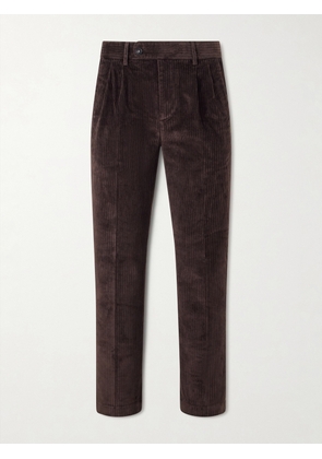 Massimo Alba - Strallo02 Straight-Leg Cotton-Blend Corduroy Trousers - Men - Brown - IT 46