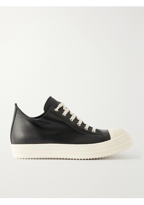 Rick Owens - Ramones Full-Grain Leather and Rubber Sneakers - Men - Black - EU 40