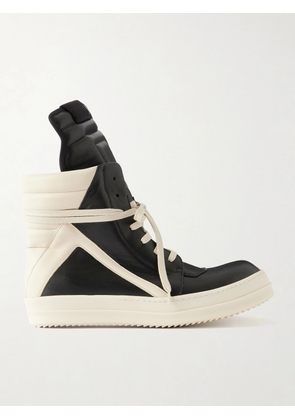Rick Owens - Geobasket Panelled Leather and Rubber Sneakers - Men - Black - EU 41