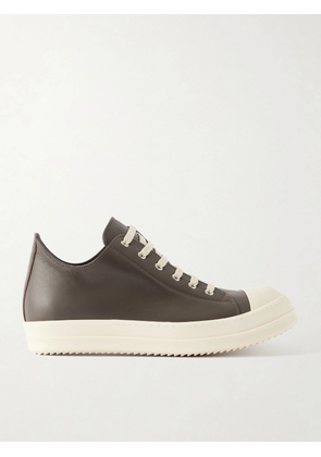 Rick Owens - Ramones Leather and Rubber Sneakers - Men - Brown - EU 40