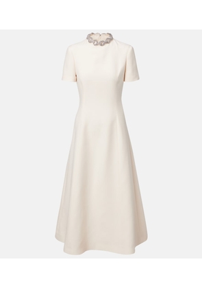 Valentino Crepe Couture embellished midi dress