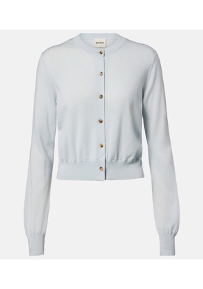 Khaite Tansy cropped wool and cashmere cardigan