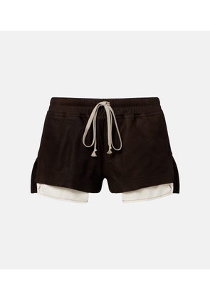 Rick Owens Fog suede shorts