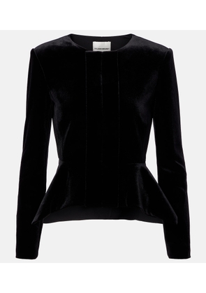 Roland Mouret Peplum velvet jacket
