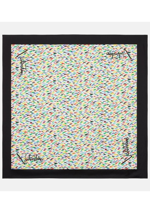 Valentino Printed silk twill scarf