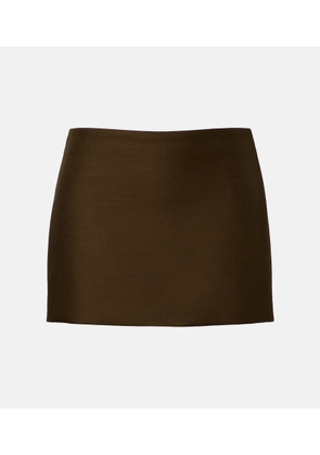 Khaite Jett wool and silk cady miniskirt
