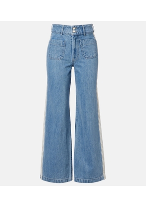 Veronica Beard Taylor high-rise wide-leg jeans