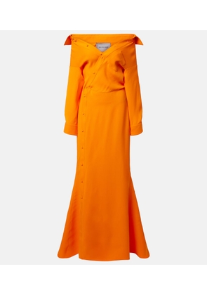 Balenciaga Off-shoulder silk gown