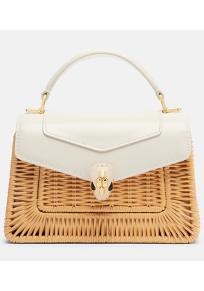 Bvlgari Serpenti Forever Mini wicker top-handle bag