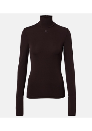 Courreges Jersey turtleneck sweater