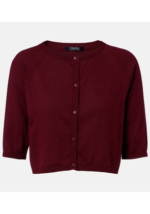 'S Max Mara Cropped cotton, silk, and cashmere cardigan