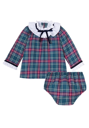La Coqueta Baby Flora cotton-blend dress and bloomers set