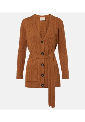 Valentino Cable-knit cashmere cardigan