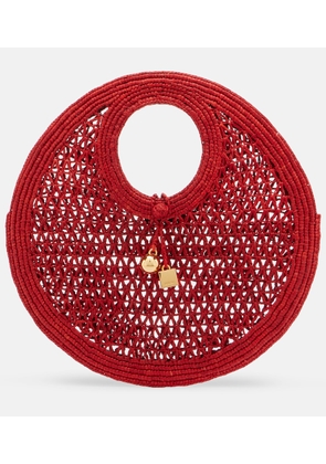 Jacquemus Spiaggia Small raffia top-handle bag