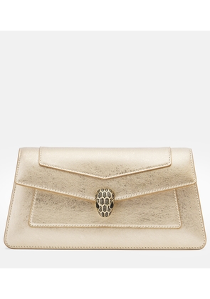 Bvlgari Serpenti Forever metallic leather clutch