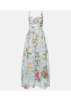 Oscar de la Renta Floral lace guipure cocktail dress