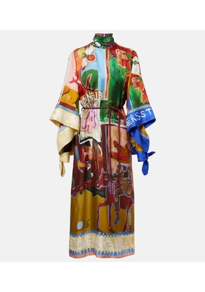Alemais x MLAK Tangible Love printed silk midi dress